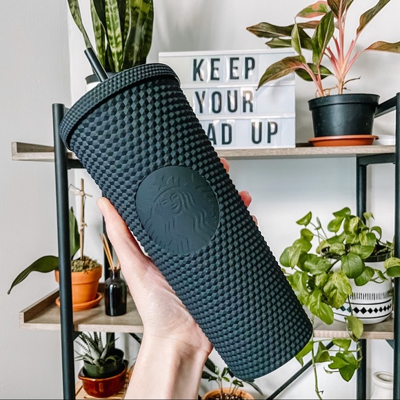 ⭐️ Black Matte Studded Starbucks Cup ⭐️